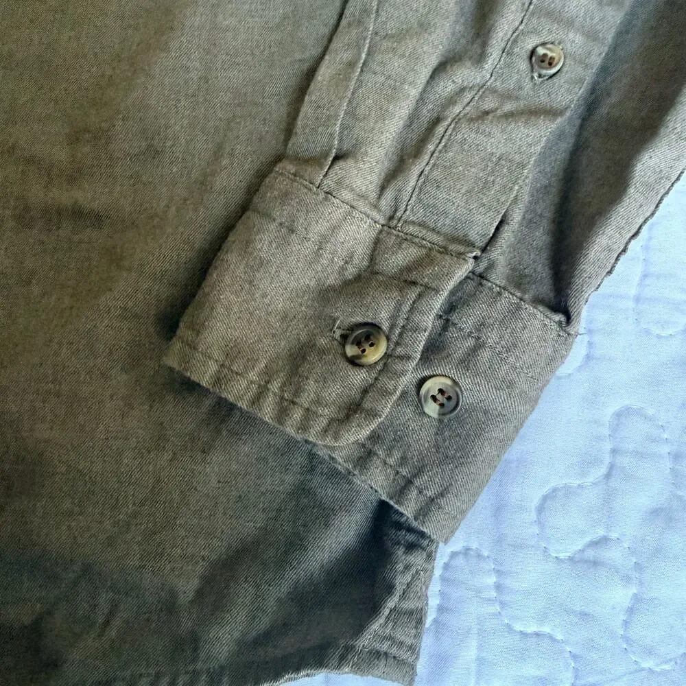 BANANA REPUBLIC MEN SLIM FIT MEDIUM LONG SLEEVE SHIRT TAN OFFICE BUSINESS CASUAL